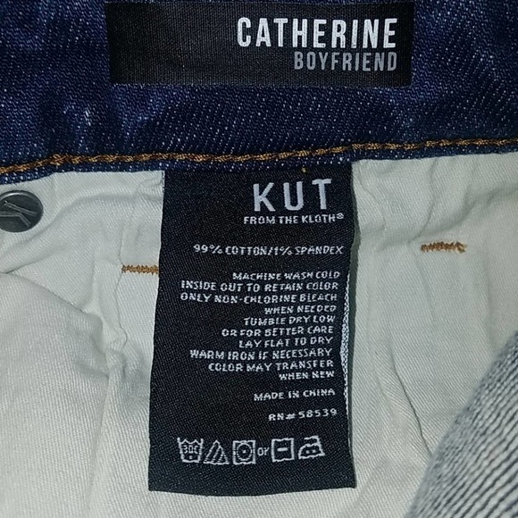 KUT from the Kloth boyfriend sz 8 distressed jeans - Picture 5 of 5